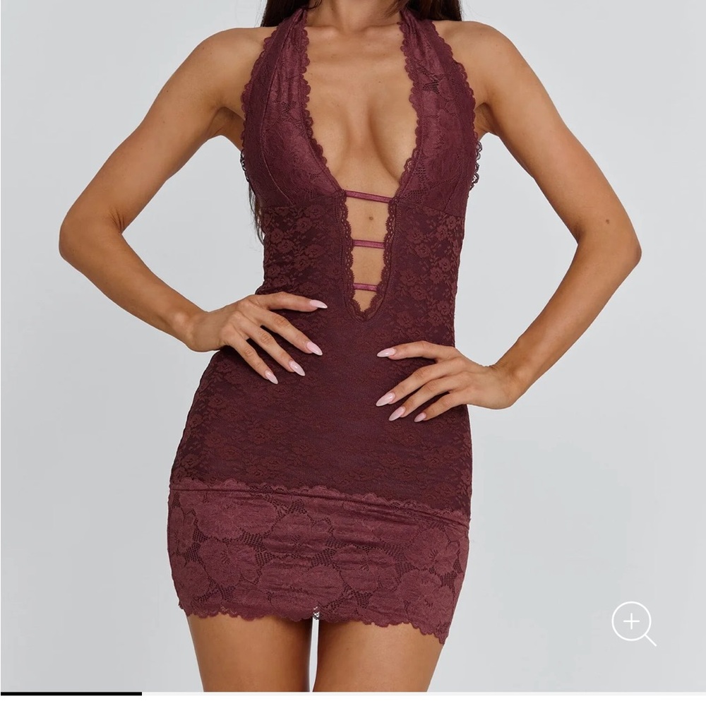 OUTCAST INDIA MINI DRESS MAUVE